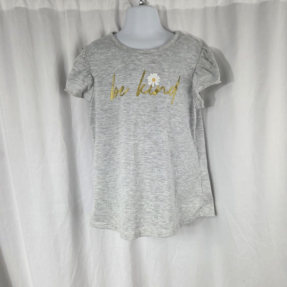 Wonder Nation Girls Size Medium Sleepwear Be Kind Top Gray